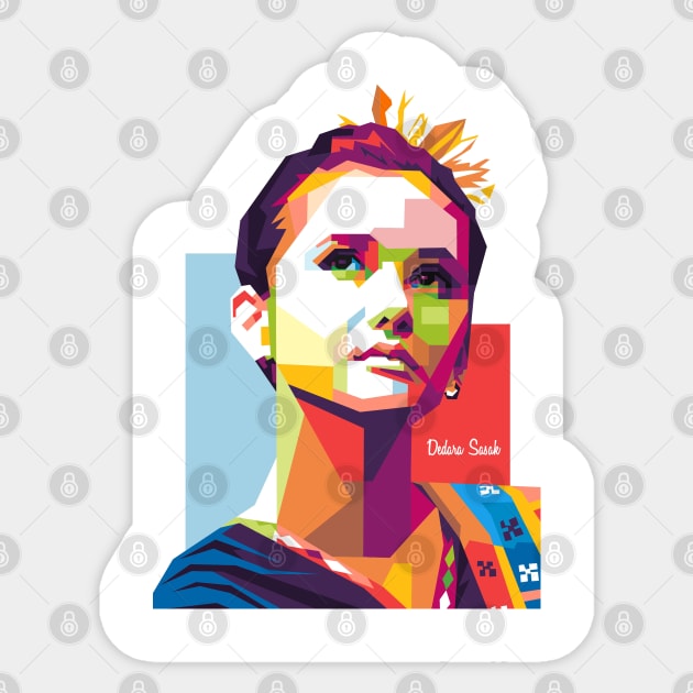 WPAP Sasak Girl Sticker by mursyidinejad